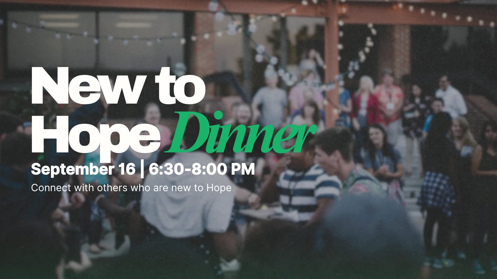 New to Hope Dinner event graphic