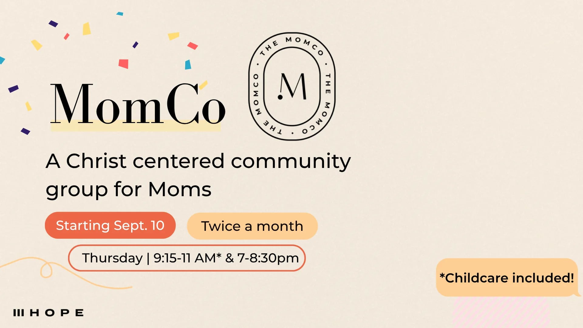 MomCo event graphic