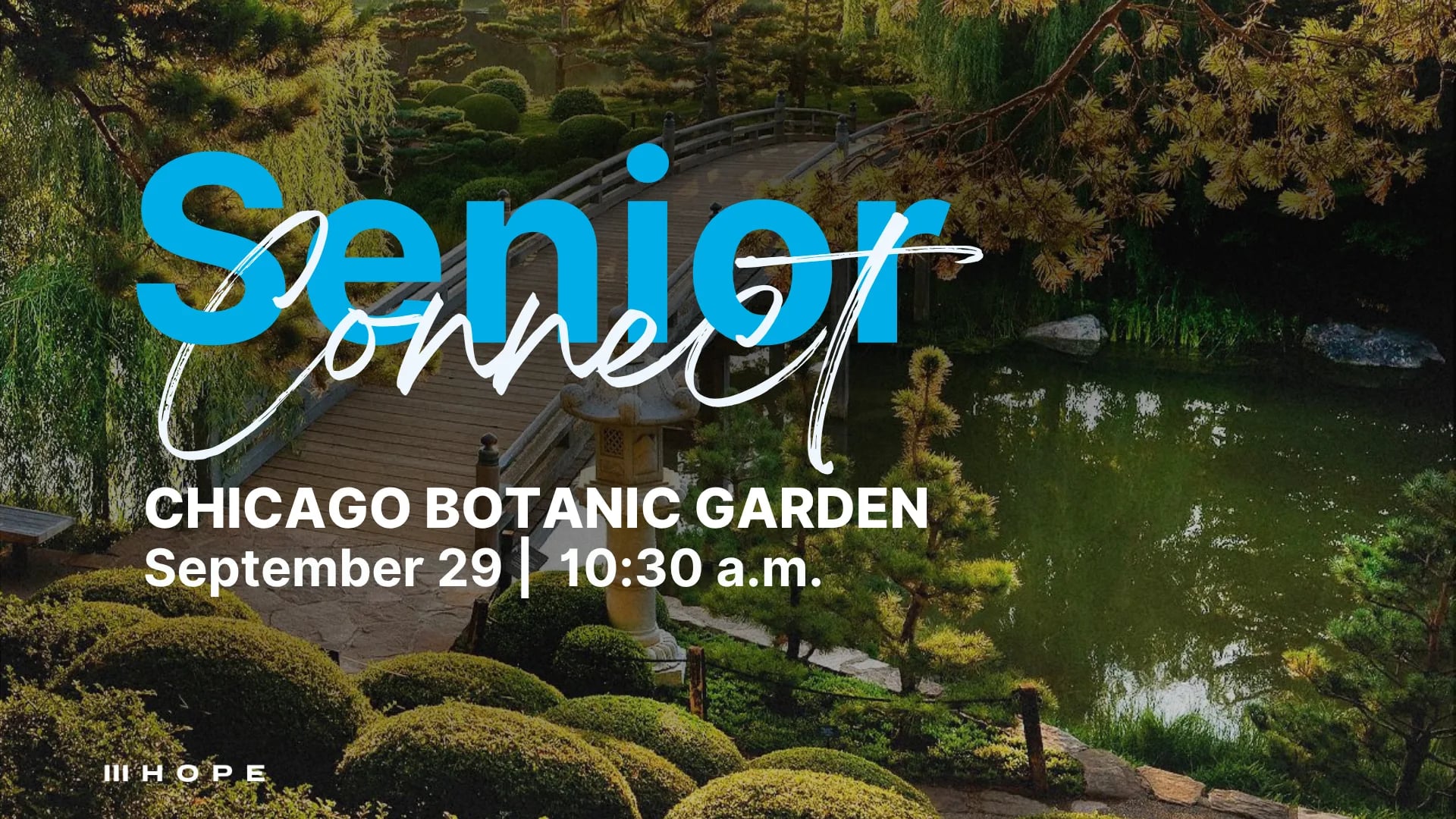 Senior Connect at Chicago Botanic Garden event graphic